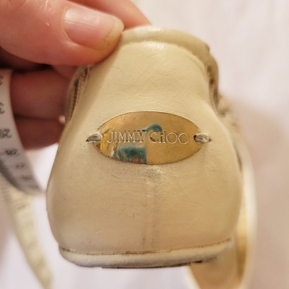 JIMMY CHOO Walsh Metallic Flats - Picture 13 of 14